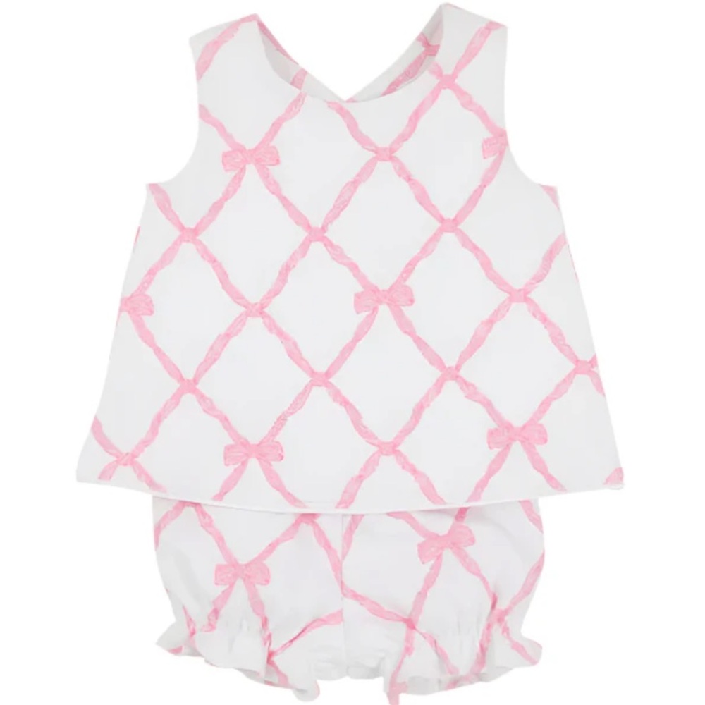 Rare Beaufort Bonnet BETTYE BLOOMER SET BELLE MEADE BOW Girls 2T